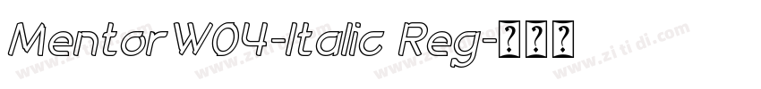 MentorW04-Italic Reg字体转换